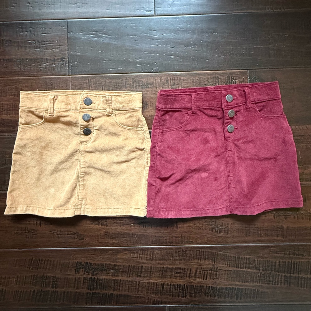 Old Navy Kids Corduroy Skirts - Red and Tan
